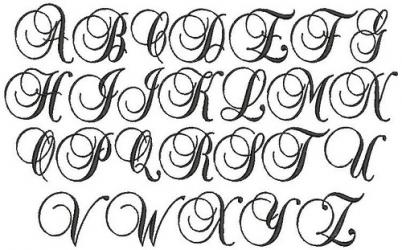 Script Tattoos on Script Fonts Embroidery Designs