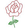 Applique Roses 4x4