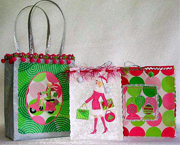 Girly Gift Bags by A Bit of Stitch. Materials You Will Need: