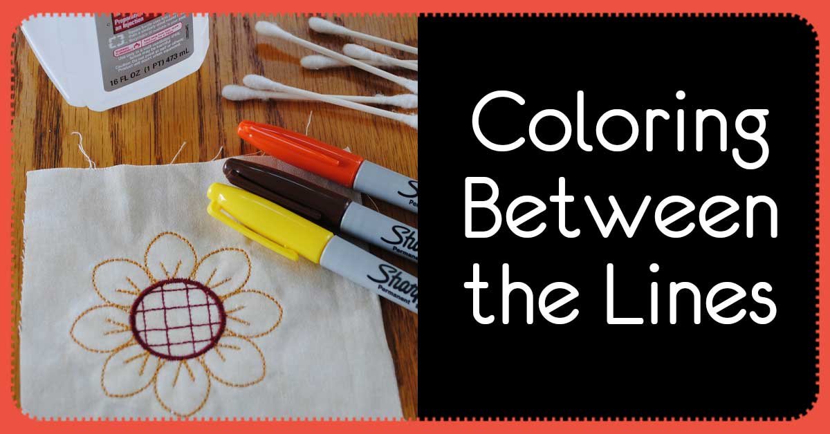 Coloring Embroidery Permanent Markers Embroidery Tips and Blog