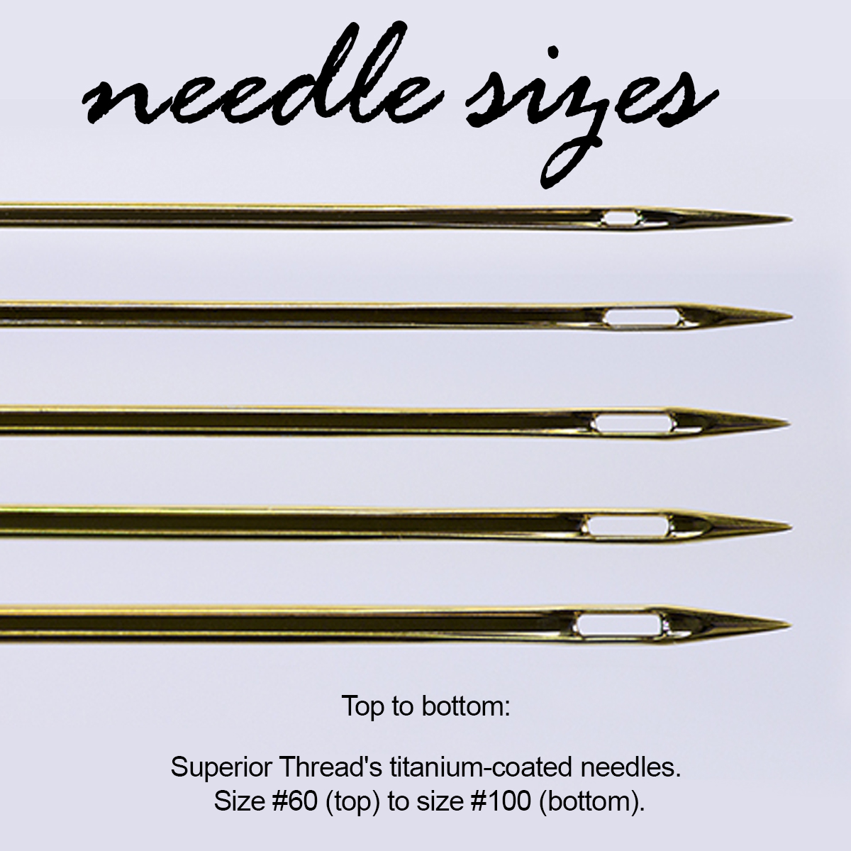 Machine Embroidery Needle Chart